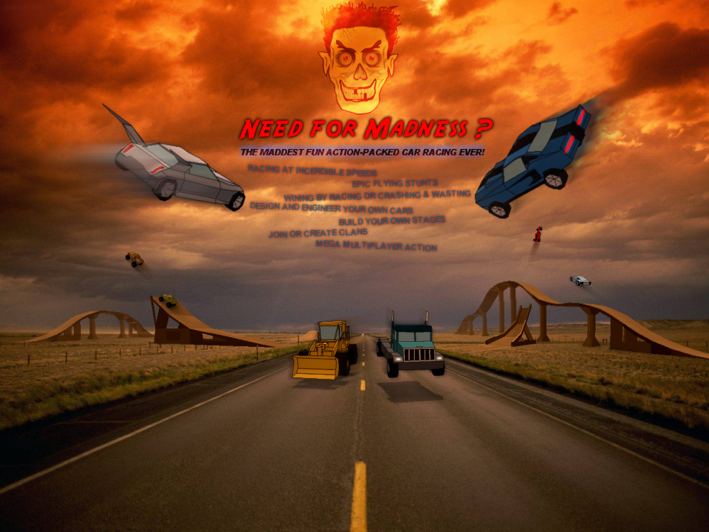 Need for Madness is a very crazy 3D car racing game! A very mad multiplayer online car game!
